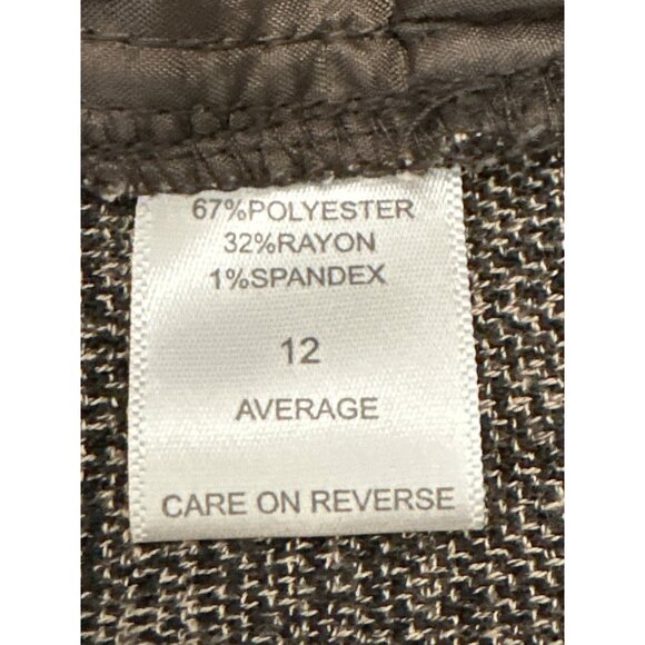 7th Avenue Size 12 Tweed Trousers Flared Leg Tailored Work Pants Boss Energy - Picture 9 of 12